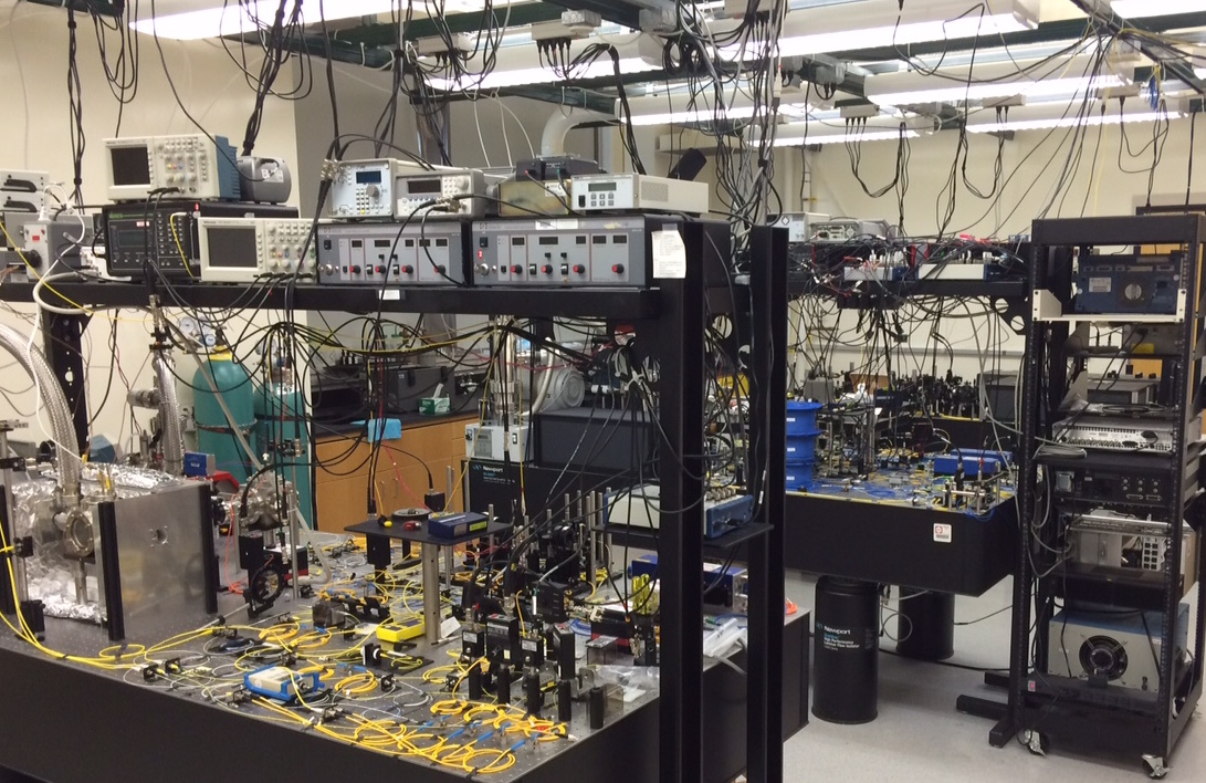 Photograph of the Quantum Information Group research laboratory at UMBC